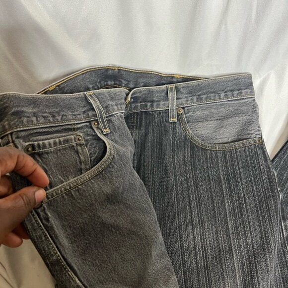 Levis 501 Mens Jeans Two-Tone Colorblock Button Fly Coastal Size 40x34 - Picture 6 of 6